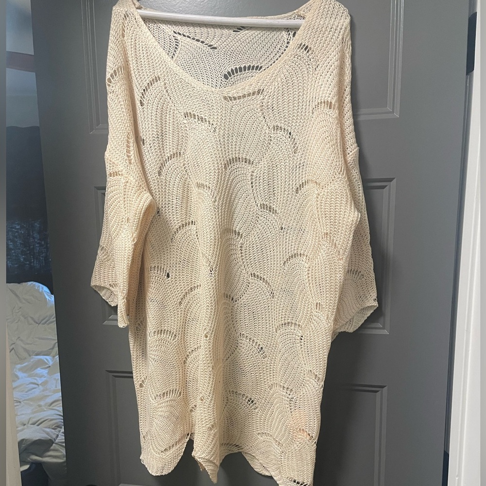 Cream Knit Women's Sweater